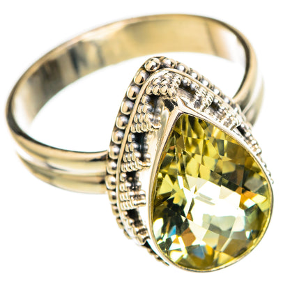 Lemon Quartz Rings handcrafted by Ana Silver Co - RING114720 - Photo 2