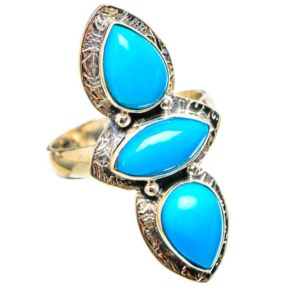 Sleeping Beauty Turquoise Rings handcrafted by Ana Silver Co - RING114723 - Photo 2
