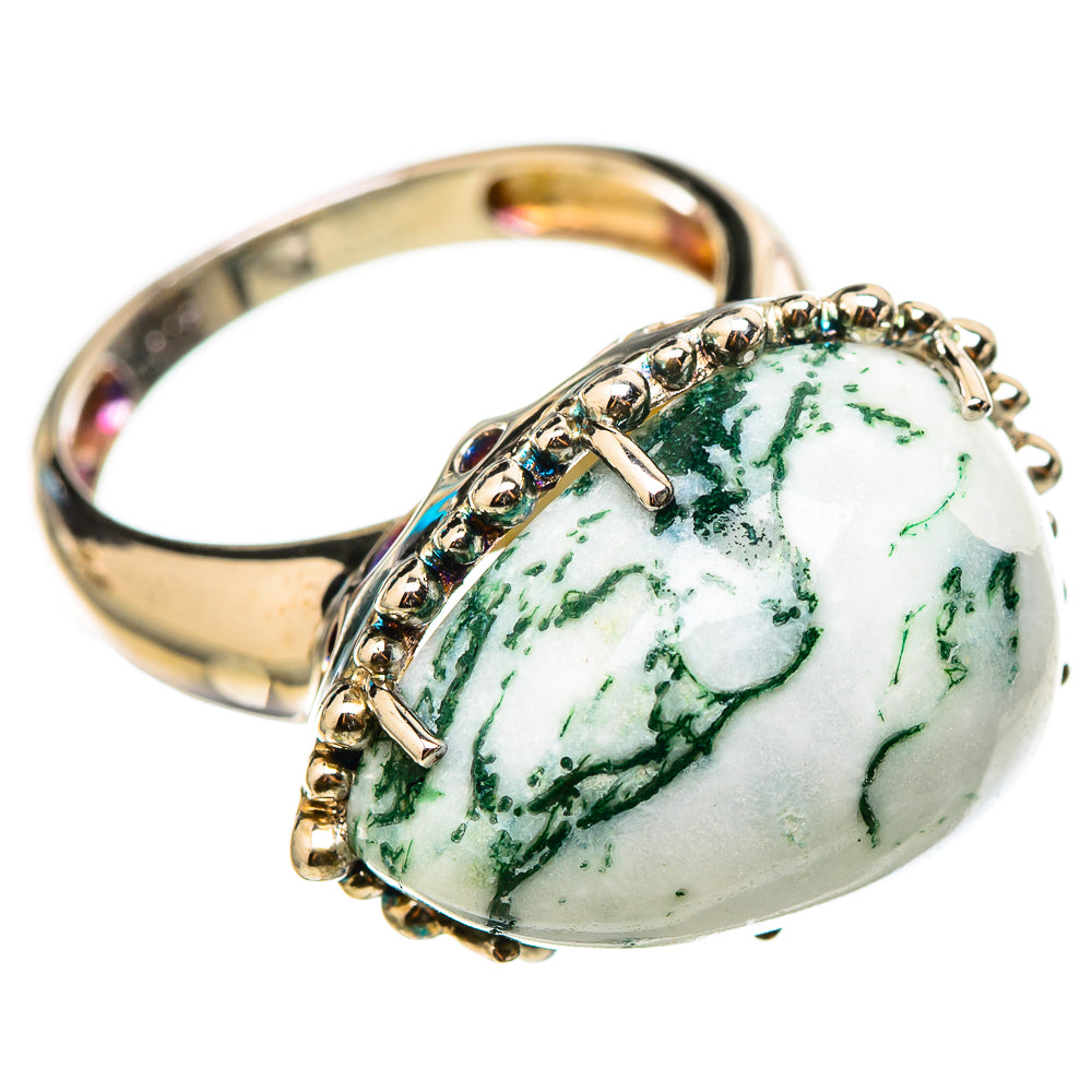 Moss Agate Rings handcrafted by Ana Silver Co - RING114725 - Photo 2