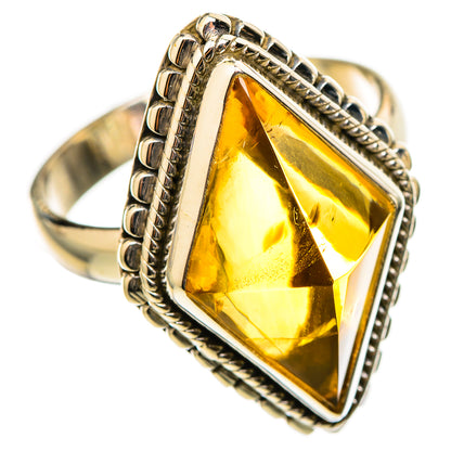 Citrine Sugarloaf Rings handcrafted by Ana Silver Co - RING114727 - Photo 2