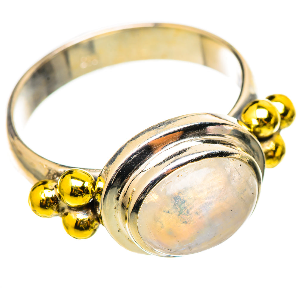Rainbow Moonstone Rings handcrafted by Ana Silver Co - RING114741 - Photo 2