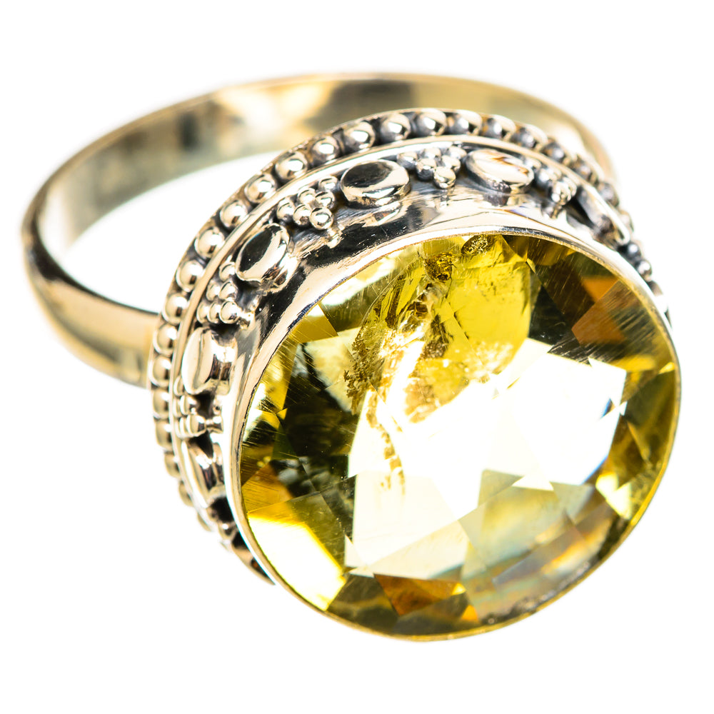 Lemon Quartz Rings handcrafted by Ana Silver Co - RING114745 - Photo 2