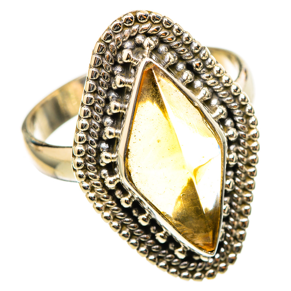 Citrine Sugarloaf Rings handcrafted by Ana Silver Co - RING114754 - Photo 2