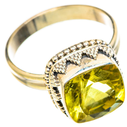 Lemon Quartz Rings handcrafted by Ana Silver Co - RING114770 - Photo 2