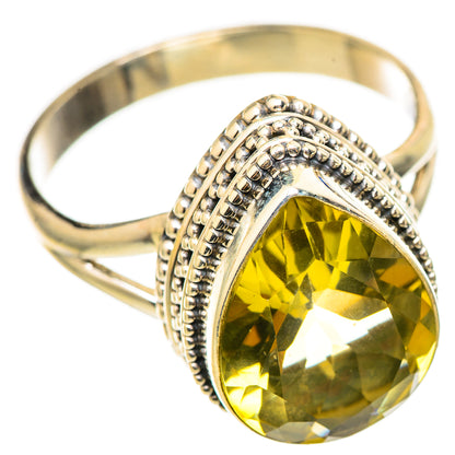 Lemon Quartz Rings handcrafted by Ana Silver Co - RING114771 - Photo 2