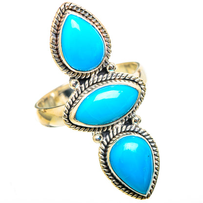 Sleeping Beauty Turquoise Rings handcrafted by Ana Silver Co - RING114774 - Photo 2