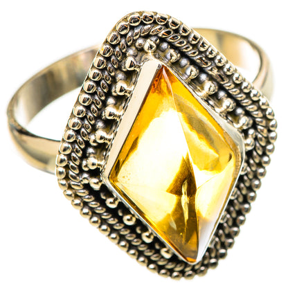 Citrine Sugarloaf Rings handcrafted by Ana Silver Co - RING114778 - Photo 2