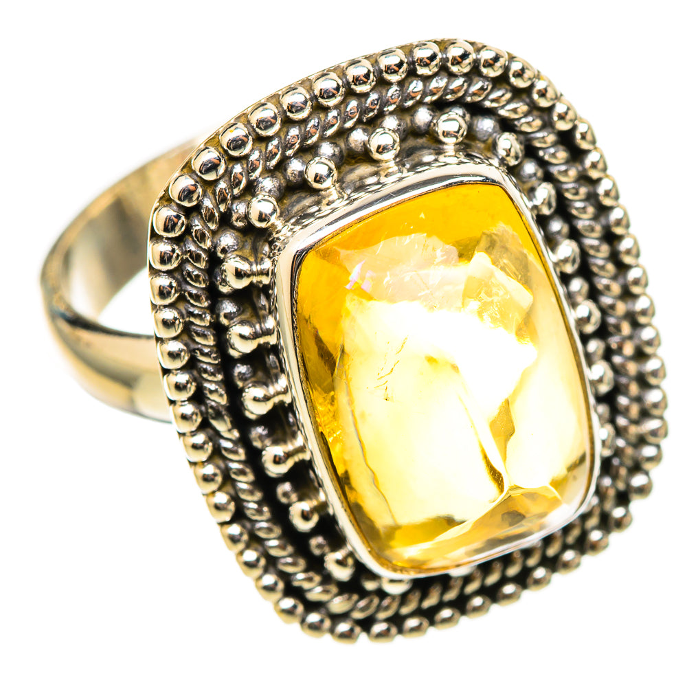 Citrine Sugarloaf Rings handcrafted by Ana Silver Co - RING114779 - Photo 2