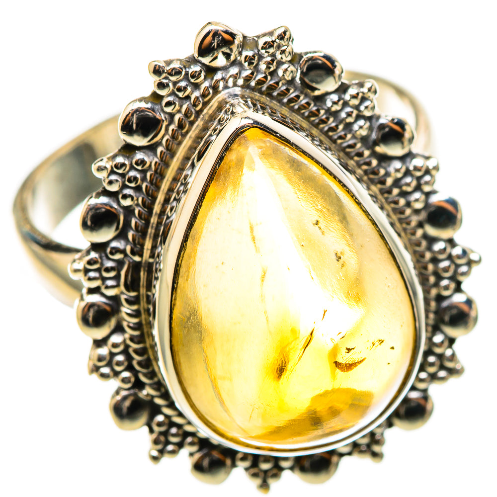 Citrine Sugarloaf Rings handcrafted by Ana Silver Co - RING114780 - Photo 2