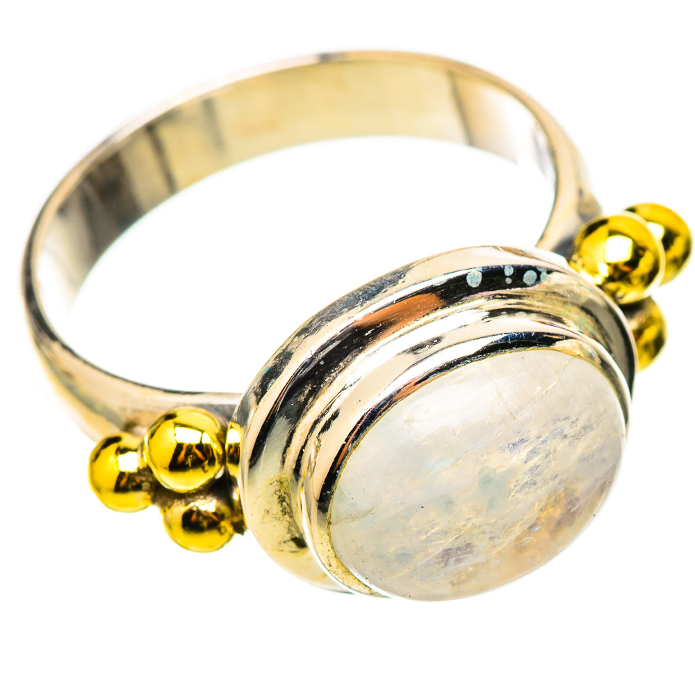 Rainbow Moonstone Rings handcrafted by Ana Silver Co - RING114788 - Photo 2