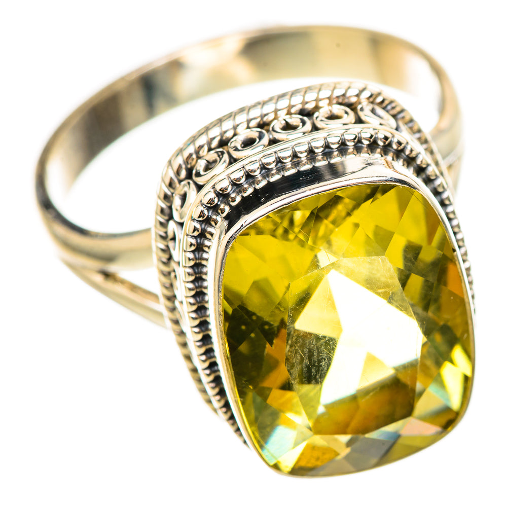 Lemon Quartz Rings handcrafted by Ana Silver Co - RING114791 - Photo 2