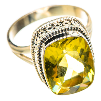 Lemon Quartz Rings handcrafted by Ana Silver Co - RING114791 - Photo 2
