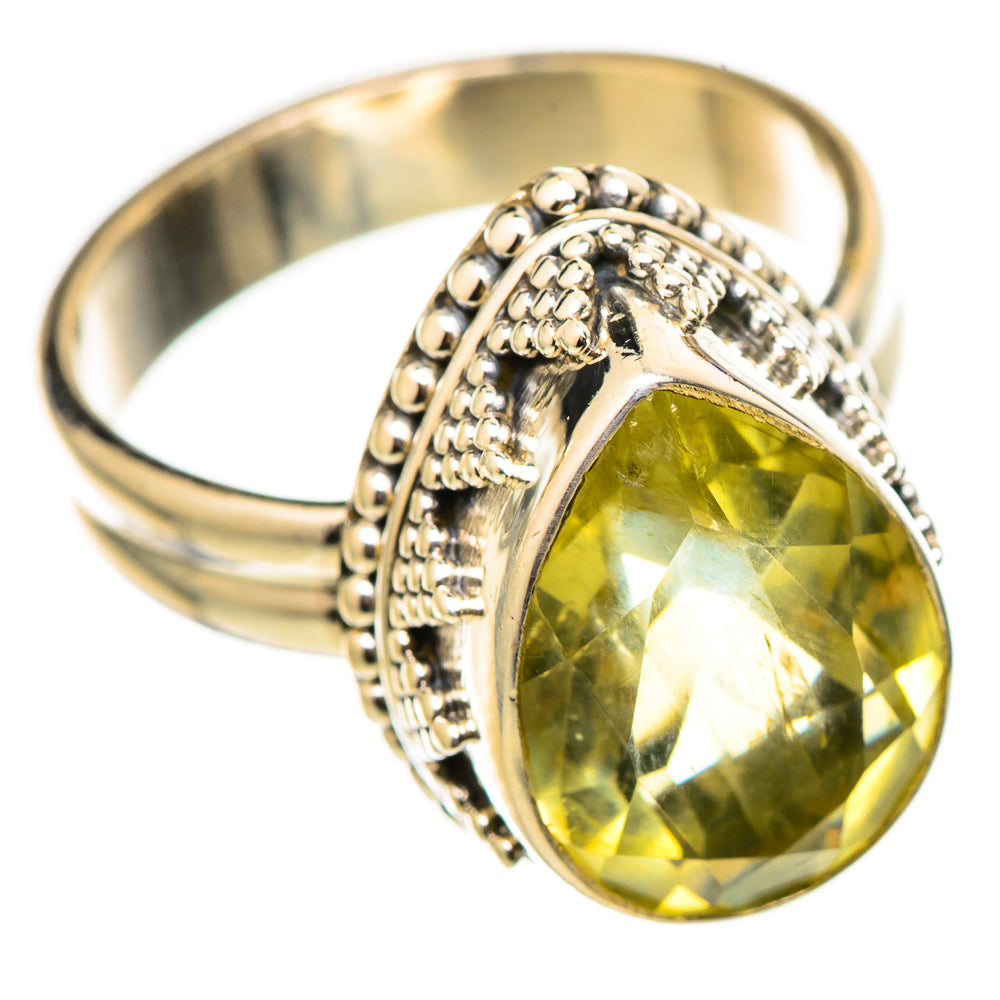Lemon Quartz Rings handcrafted by Ana Silver Co - RING114792 - Photo 2