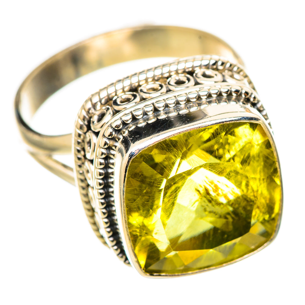 Lemon Quartz Rings handcrafted by Ana Silver Co - RING114793 - Photo 2