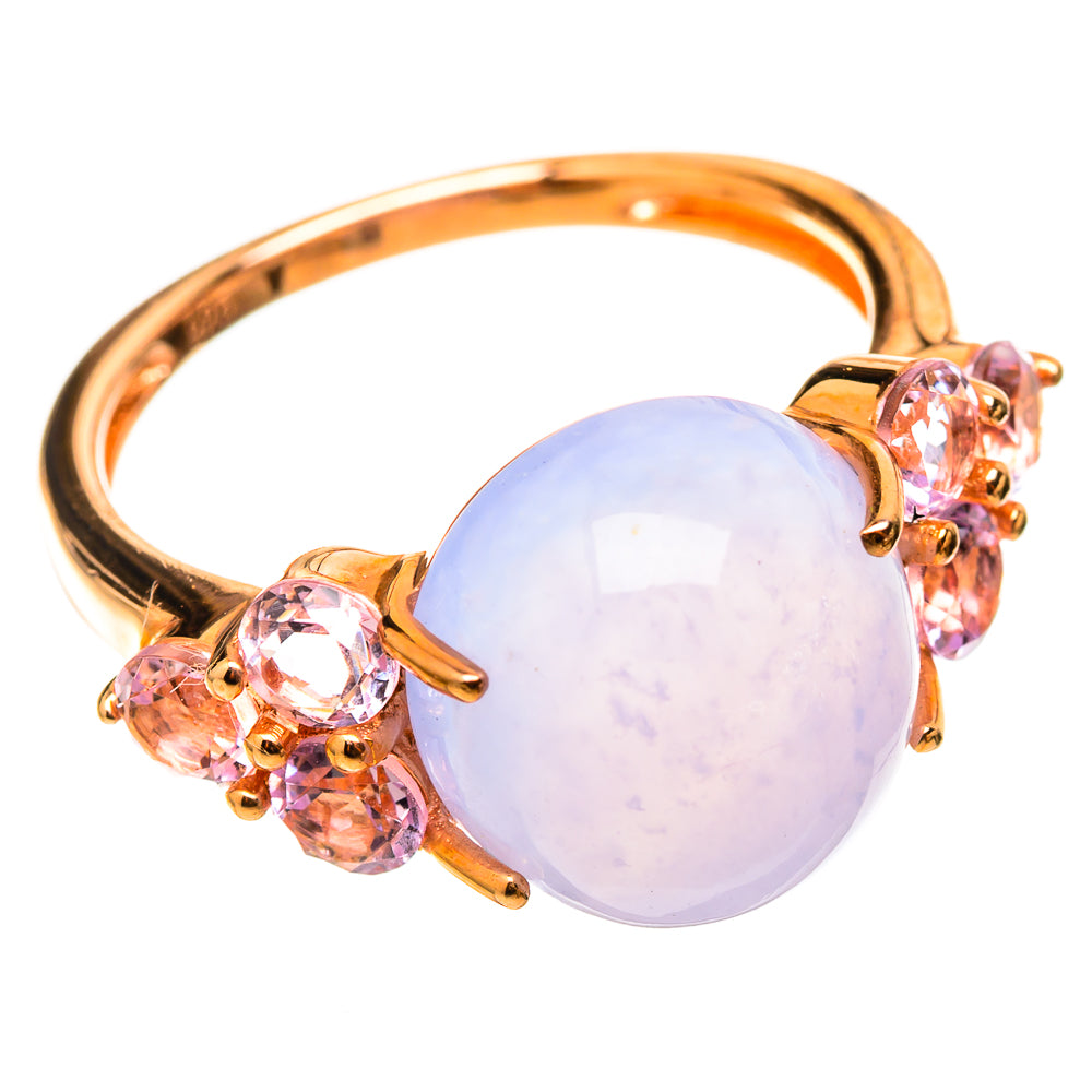 Aqua Chalcedony Rings handcrafted by Ana Silver Co - RING114806 - Photo 2