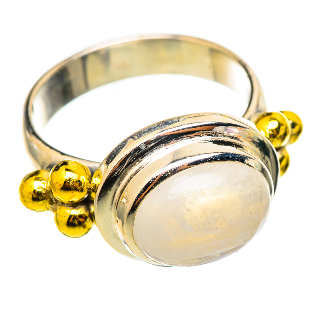 Rainbow Moonstone Rings handcrafted by Ana Silver Co - RING114811 - Photo 2