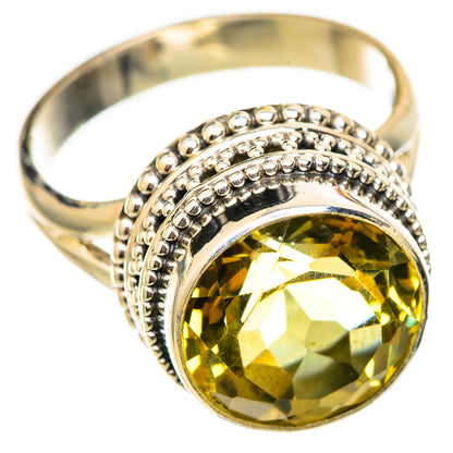 Lemon Quartz Rings handcrafted by Ana Silver Co - RING114815 - Photo 2