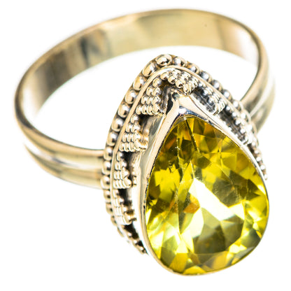 Lemon Quartz Rings handcrafted by Ana Silver Co - RING114816 - Photo 2