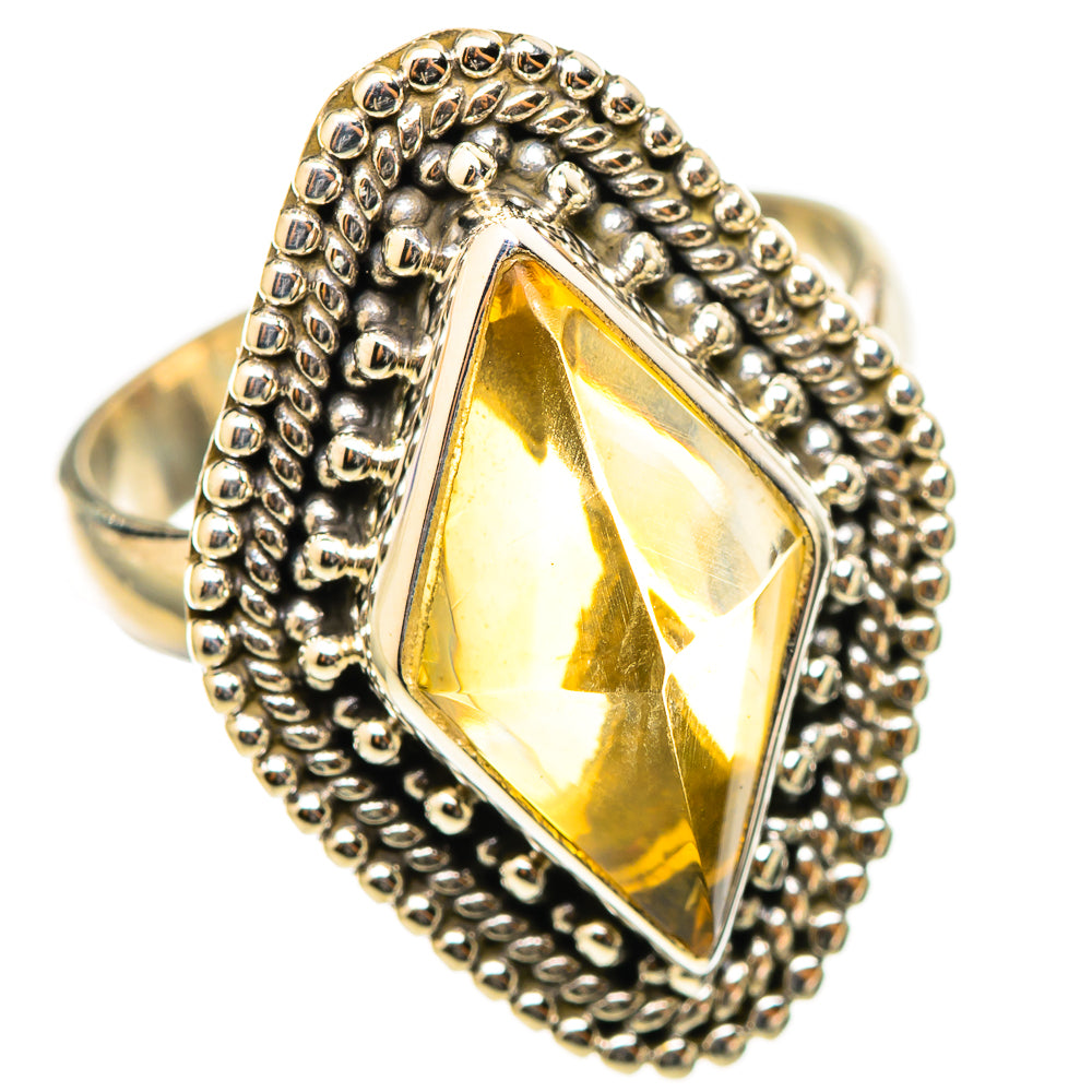 Citrine Sugarloaf Rings handcrafted by Ana Silver Co - RING114824 - Photo 2
