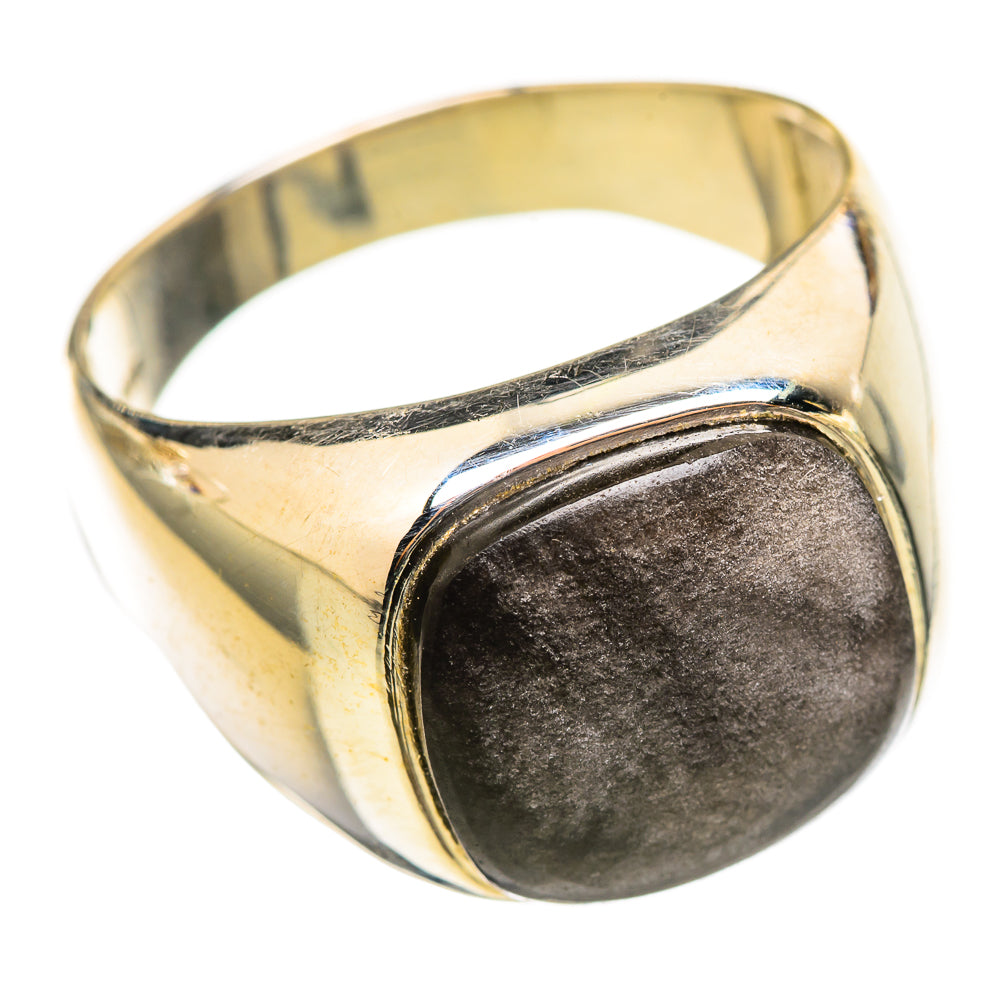 Gold Sheen Obsidian Rings handcrafted by Ana Silver Co - RING114826 - Photo 2