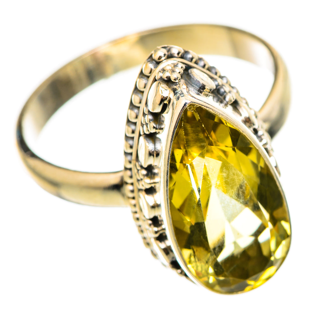 Lemon Quartz Rings handcrafted by Ana Silver Co - RING114838 - Photo 2