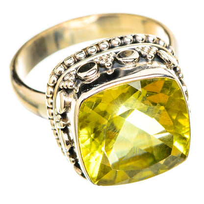 Lemon Quartz Rings handcrafted by Ana Silver Co - RING114861 - Photo 2