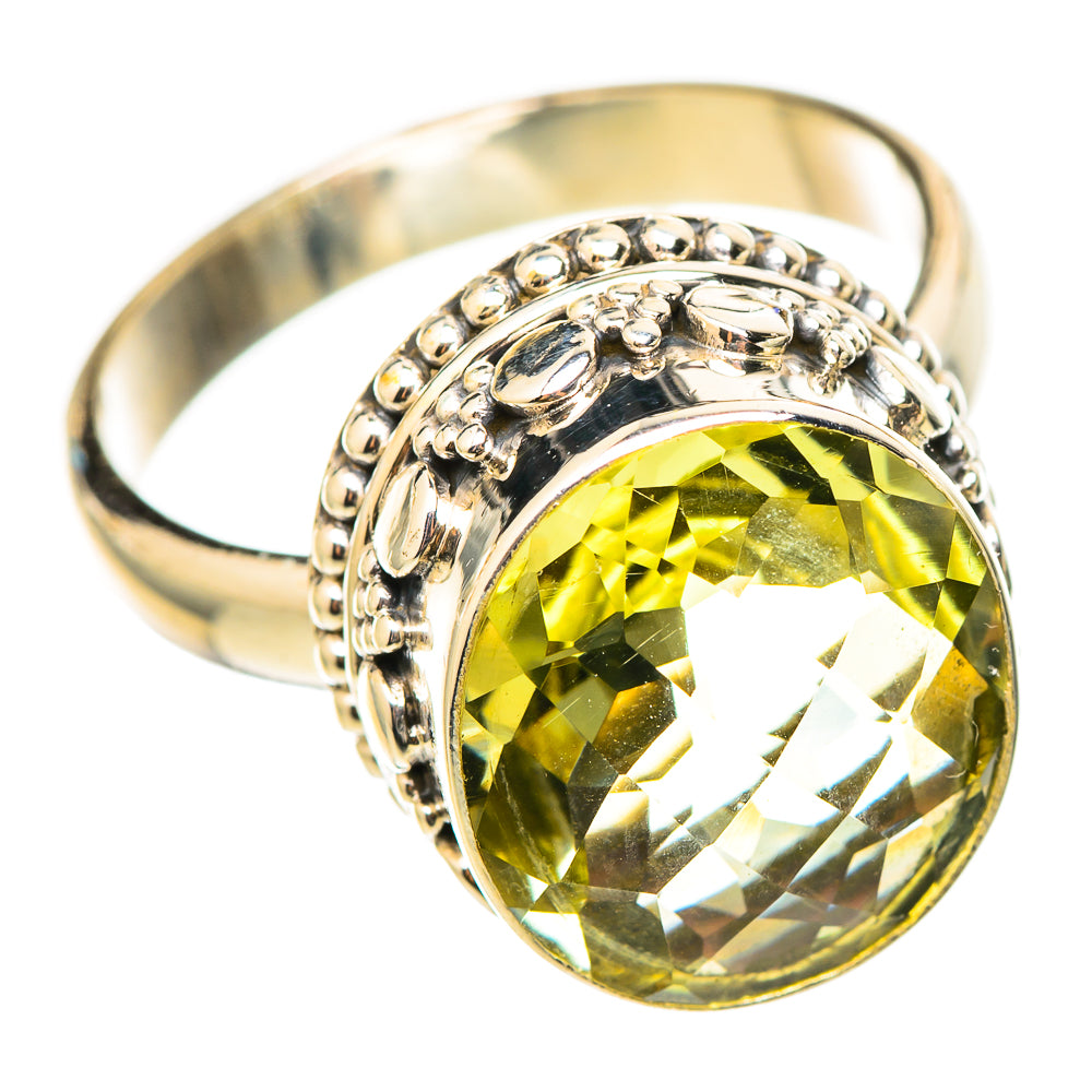Lemon Quartz Rings handcrafted by Ana Silver Co - RING114863 - Photo 2
