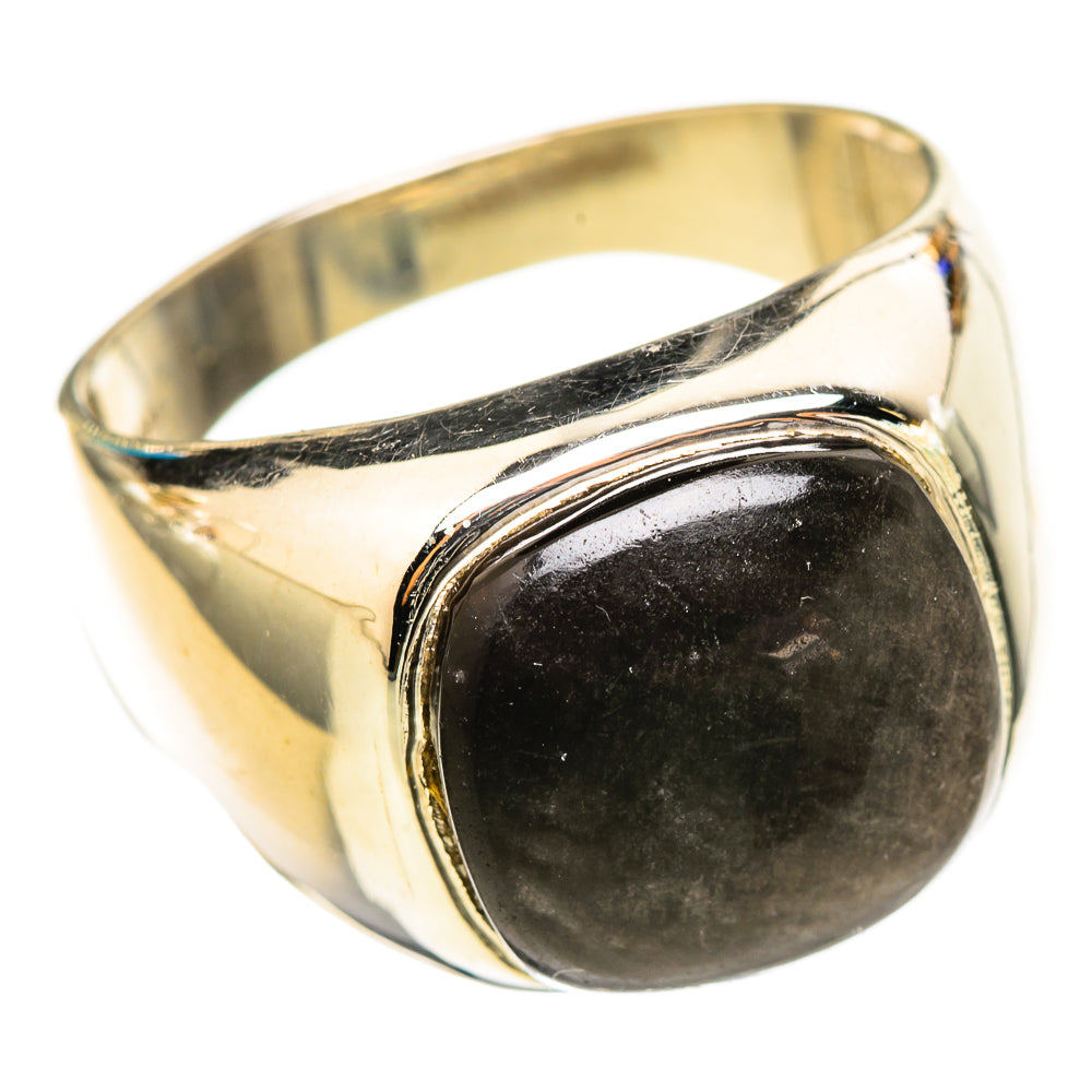 Gold Sheen Obsidian Rings handcrafted by Ana Silver Co - RING114869 - Photo 2