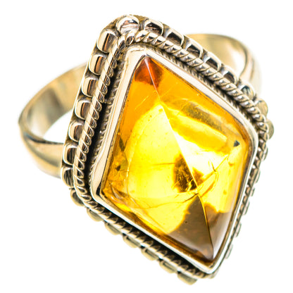 Citrine Sugarloaf Rings handcrafted by Ana Silver Co - RING114872 - Photo 2