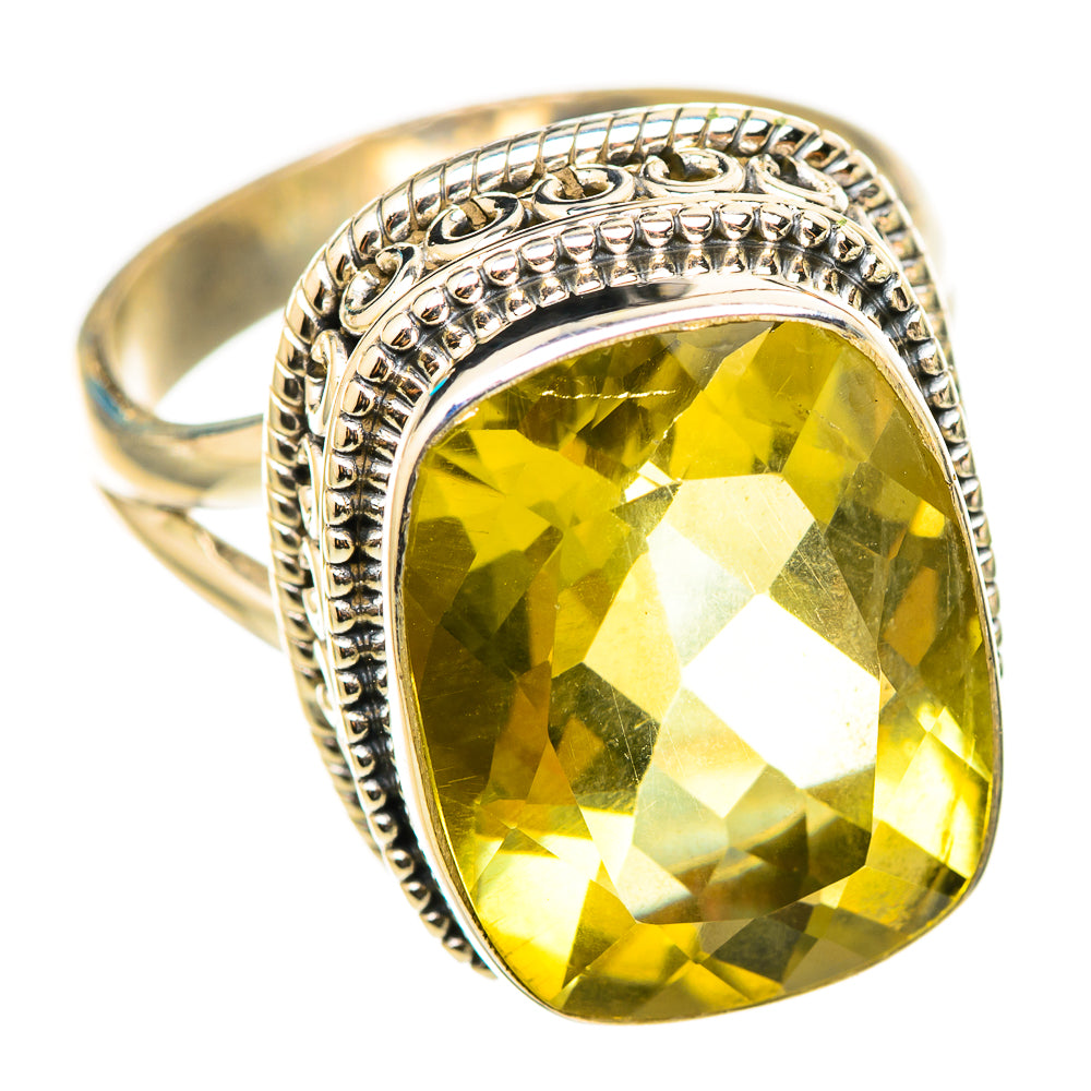 Lemon Quartz Rings handcrafted by Ana Silver Co - RING114881 - Photo 2