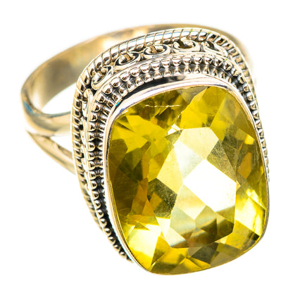 Lemon Quartz Rings handcrafted by Ana Silver Co - RING114881 - Photo 2