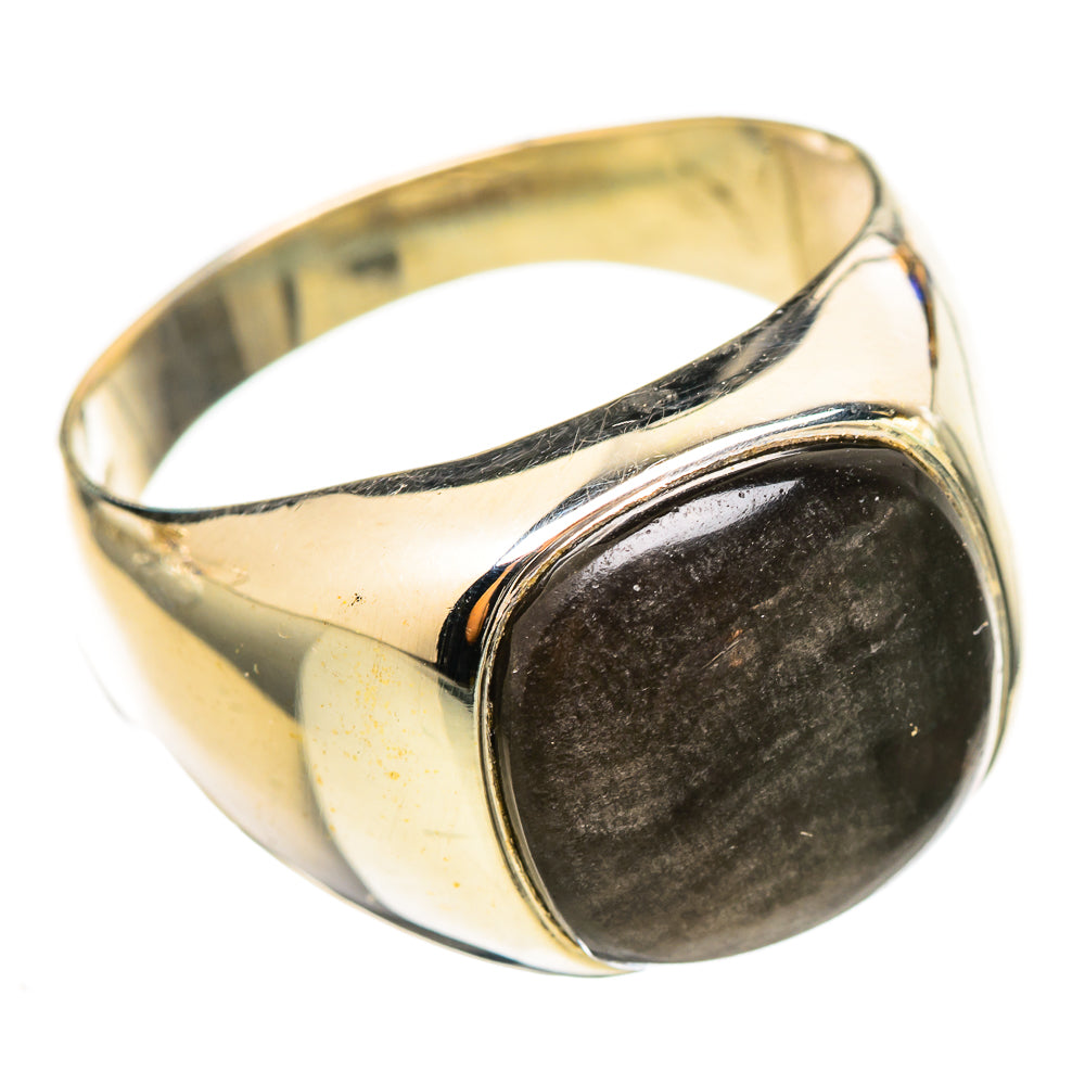Gold Sheen Obsidian Rings handcrafted by Ana Silver Co - RING114887 - Photo 2