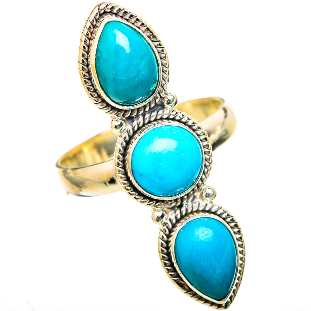 Sleeping Beauty Turquoise Rings handcrafted by Ana Silver Co - RING114902 - Photo 2