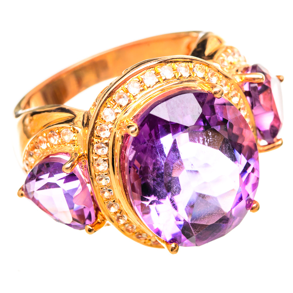 Amethyst Rings handcrafted by Ana Silver Co - RING114913 - Photo 2
