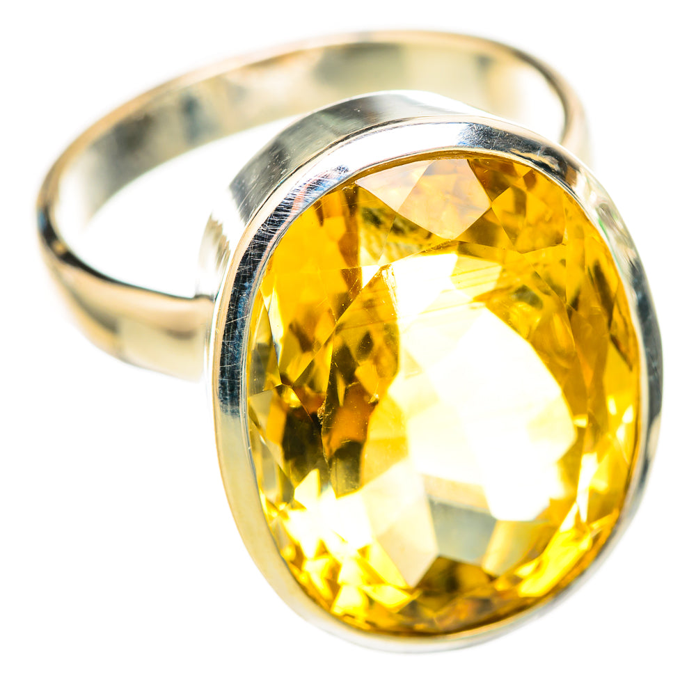 Citrine Sugarloaf Rings handcrafted by Ana Silver Co - RING114947 - Photo 2