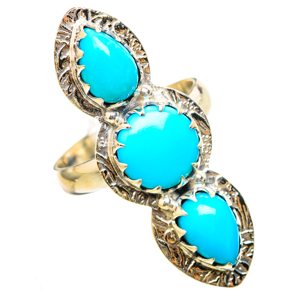 Sleeping Beauty Turquoise Rings handcrafted by Ana Silver Co - RING114955 - Photo 2