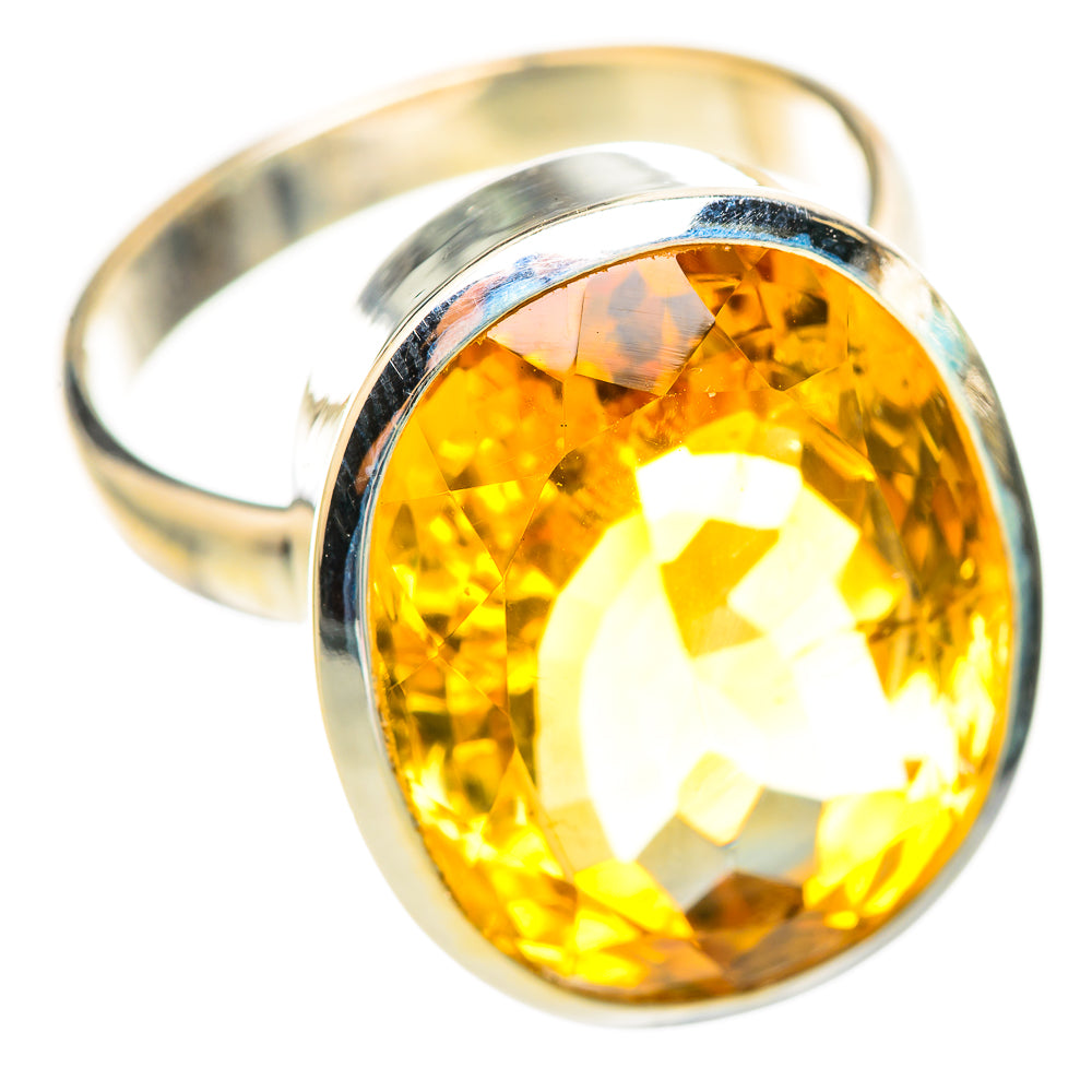 Citrine Sugarloaf Rings handcrafted by Ana Silver Co - RING114962 - Photo 2