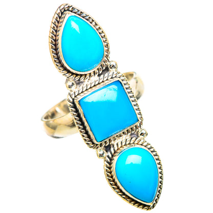 Sleeping Beauty Turquoise Rings handcrafted by Ana Silver Co - RING114972 - Photo 2