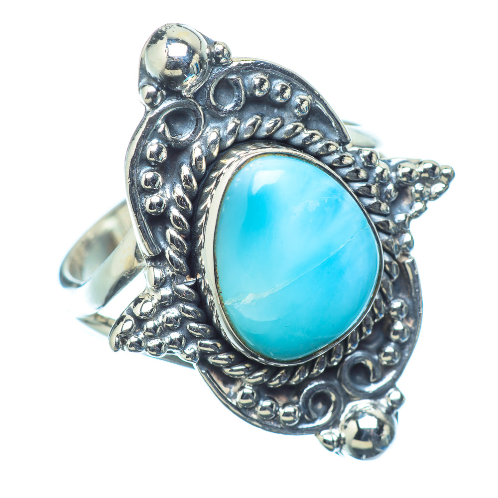 Larimar Rings handcrafted by Ana Silver Co - RING11499