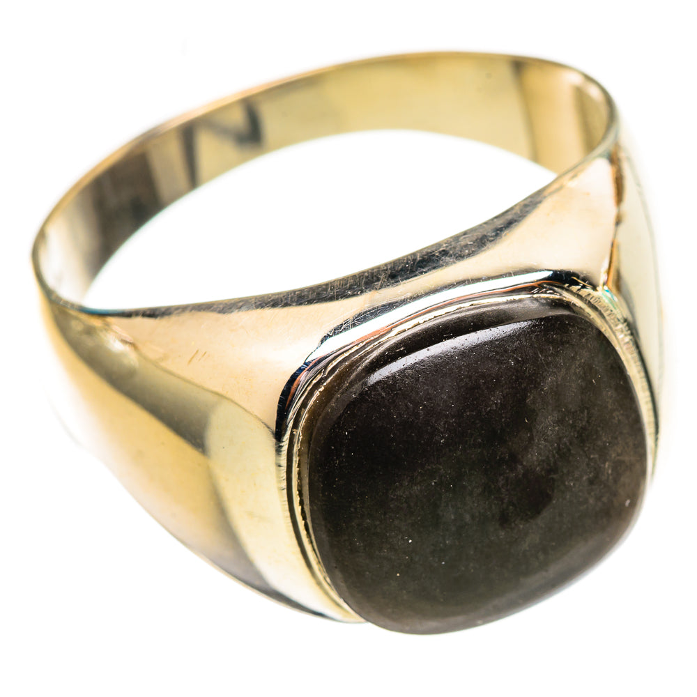 Gold Sheen Obsidian Rings handcrafted by Ana Silver Co - RING115003 - Photo 2