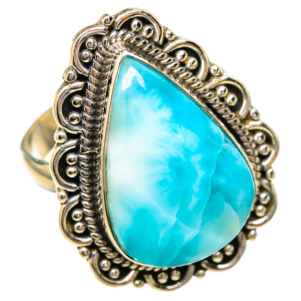 Larimar Rings handcrafted by Ana Silver Co - RING115021 - Photo 2