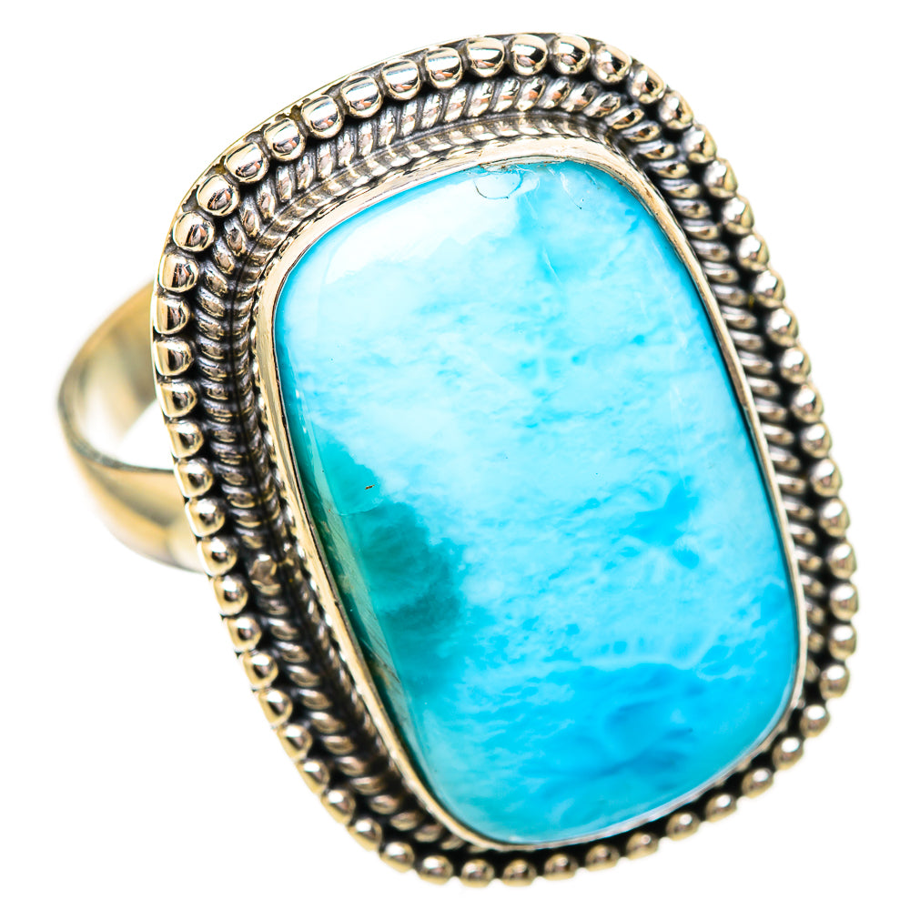 Larimar Rings handcrafted by Ana Silver Co - RING115023 - Photo 2
