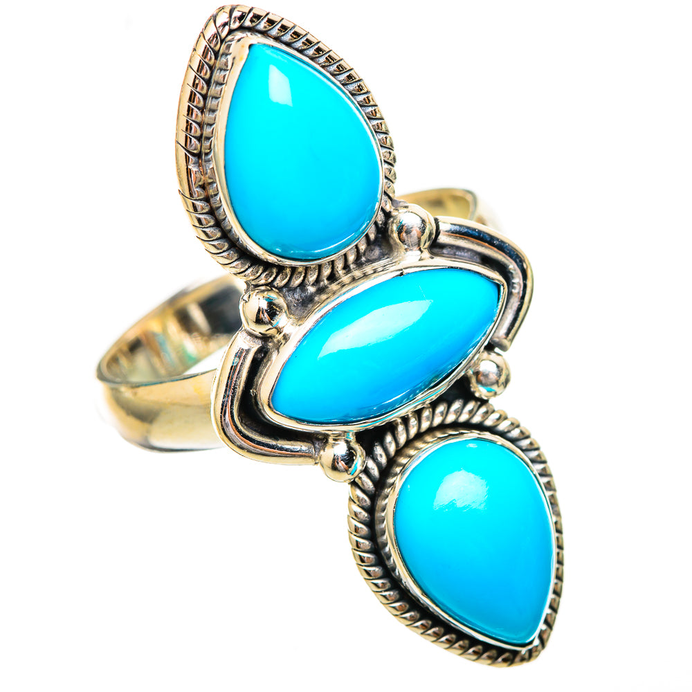 Sleeping Beauty Turquoise Rings handcrafted by Ana Silver Co - RING115026 - Photo 2