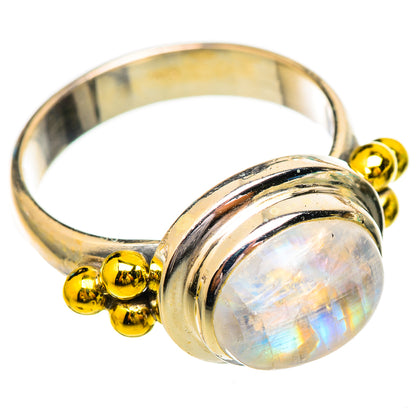Rainbow Moonstone Rings handcrafted by Ana Silver Co - RING115042 - Photo 2