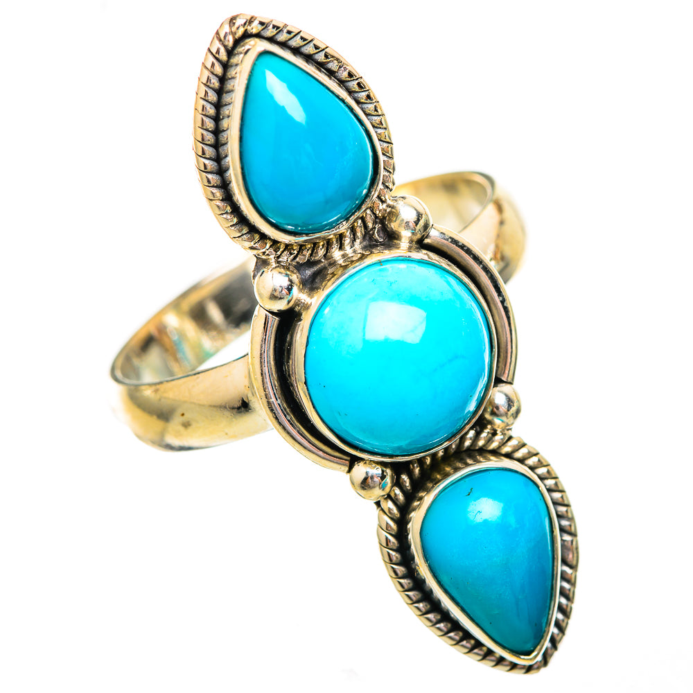 Sleeping Beauty Turquoise Rings handcrafted by Ana Silver Co - RING115050 - Photo 2