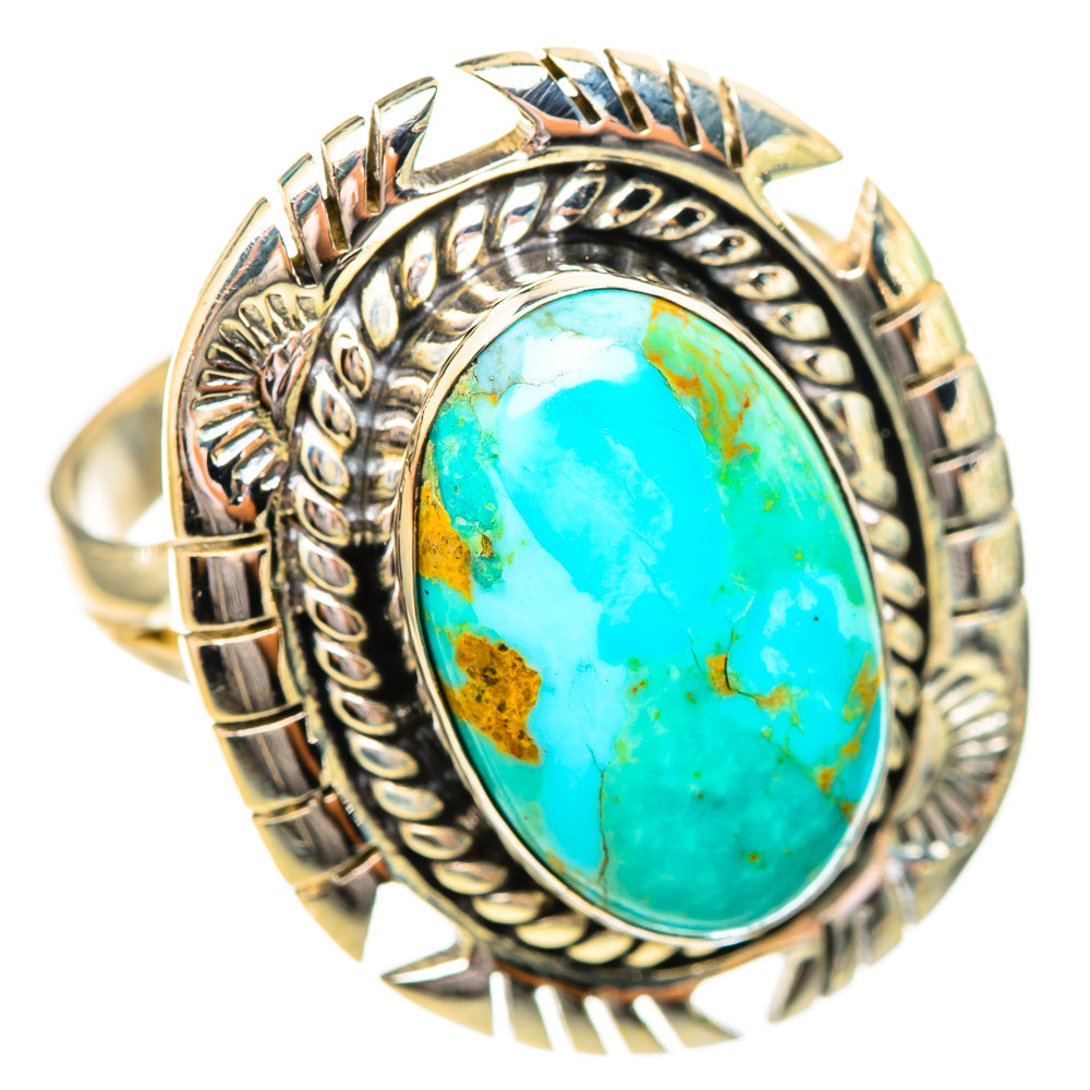 Peruvian Chrysocolla Rings handcrafted by Ana Silver Co - RING115051 - Photo 2