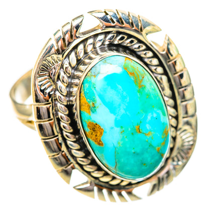 Peruvian Chrysocolla Rings handcrafted by Ana Silver Co - RING115051 - Photo 2