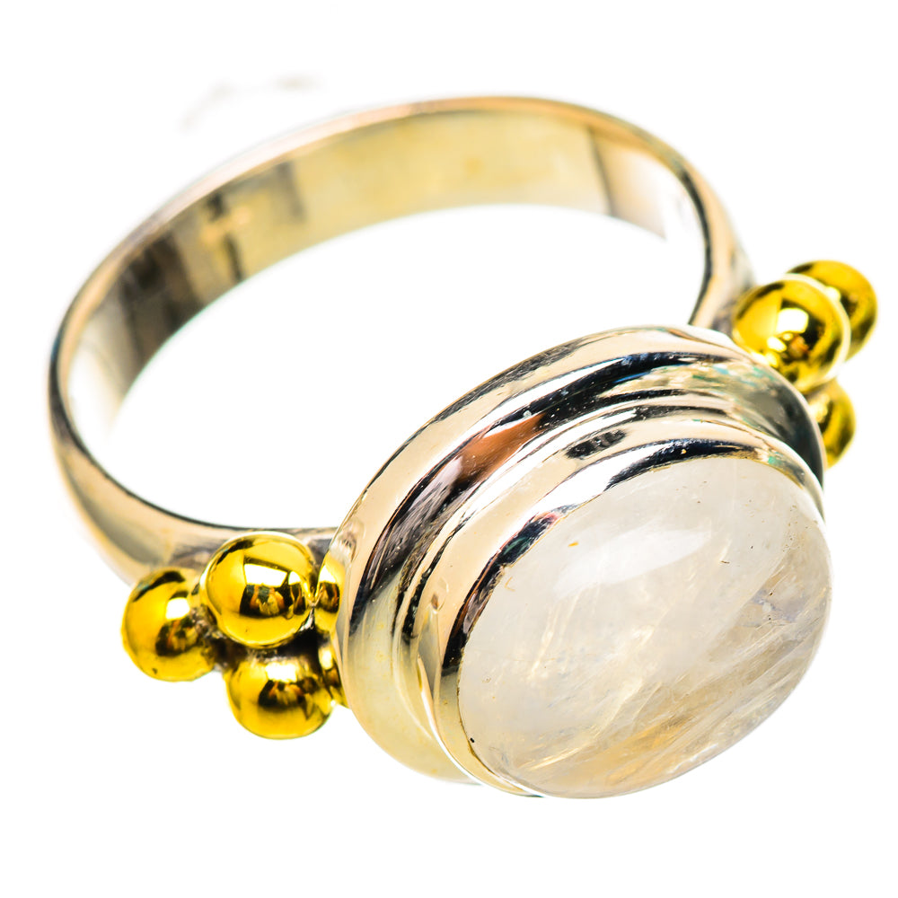Rainbow Moonstone Rings handcrafted by Ana Silver Co - RING115068 - Photo 2