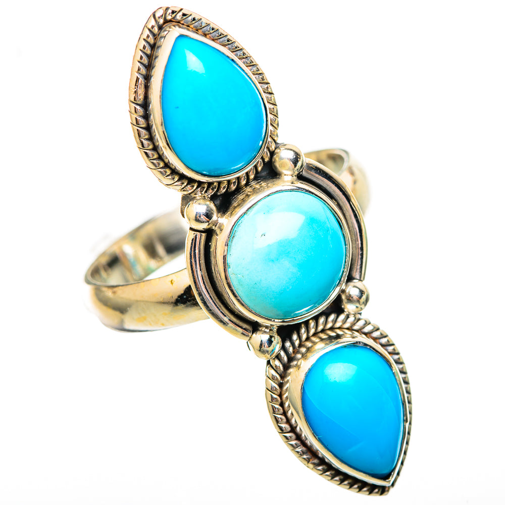 Larimar, Sleeping Beauty Turquoise Rings handcrafted by Ana Silver Co - RING115075 - Photo 2