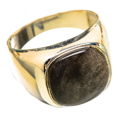 Gold Sheen Obsidian Rings handcrafted by Ana Silver Co - RING115082 - Photo 2